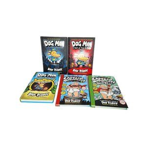 Dog Man, Captain Underpants Lot of 5 Hardcover Books Dav Pilkey